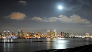 Downtown San Diego evening skyline